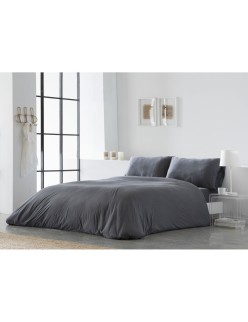 Copripiumino Naturals ELBA Grigio scuro Ala francese (220 x 220 cm)