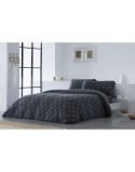 Capa nórdica Naturals ELBA Cinzento escuro Casal (220 x 220 cm)