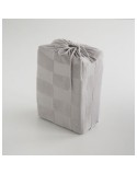 Capa nórdica Naturals ELBA Cinzento claro Solteiro (150 x 220 cm)