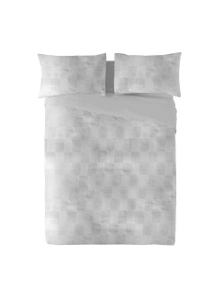 Capa nórdica Naturals ELBA Cinzento claro Solteiro (150 x 220 cm)