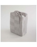 Capa nórdica Naturals ELBA Cinzento claro Solteiro (150 x 220 cm)