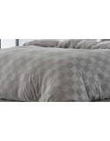 Capa nórdica Naturals ELBA Cinzento claro Solteiro (150 x 220 cm)