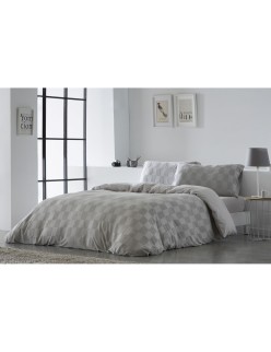 Copripiumino Naturals ELBA Grigio chiaro Ala francese (220 x 220 cm)