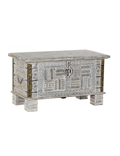 Coffre DKD Home Decor Métal Bois de manguier 80 x 40 x 45 cm