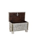 Truhe DKD Home Decor Metall Mango-Holz 80 x 40 x 45 cm