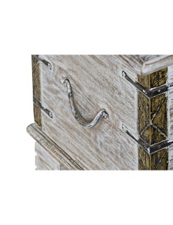 Truhe DKD Home Decor Metall Mango-Holz 80 x 40 x 45 cm