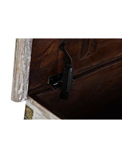 Coffre DKD Home Decor Métal Bois de manguier 80 x 40 x 45 cm