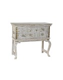 Coffre DKD Home Decor Laiton Bois de manguier À pied 90 x 40 x 80 cm