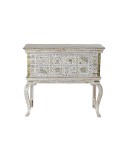 Coffre DKD Home Decor Laiton Bois de manguier À pied 90 x 40 x 80 cm