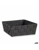 Cestino Kipit A3-6930A9 Nero Stoffa 2,4 L 20 x 8 x 24 cm Intrecciato (24 Unità)