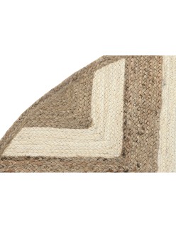 Alfombra DKD Home Decor Scandi Blanco Marrón claro Jute (200 x 200 x 1 cm)