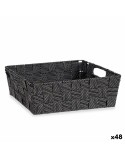 Cestino Kipit 79810 Nero Stoffa 3 L 23 x 8 x 27 cm Intrecciato (48 Unità)