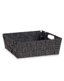 Cestino Kipit 79810 Nero Stoffa 3 L 23 x 8 x 27 cm Intrecciato (48 Unità)