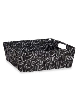 Cestino Kipit 79810 Nero Stoffa 3 L 23 x 8 x 27 cm Intrecciato (48 Unità)