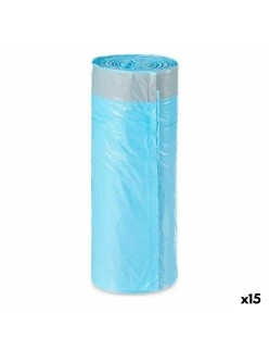 Sacchetti per la Spazzatura Azzurro Polietilene 15 Unità (30 L)