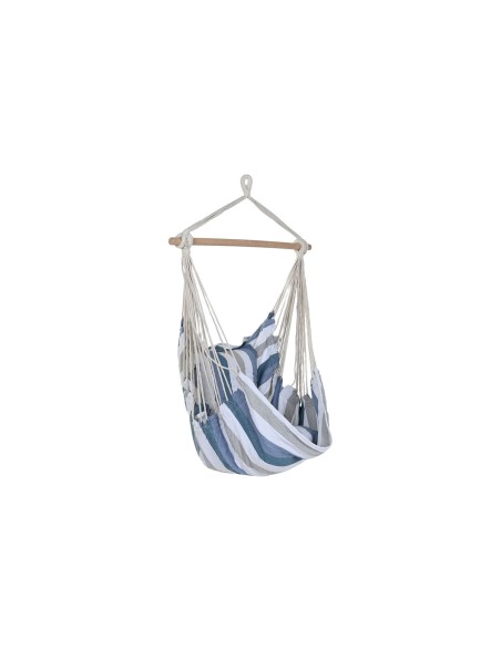 Hammock DKD Home Decor Stripes Blue White (100 x 60 x 135 cm)