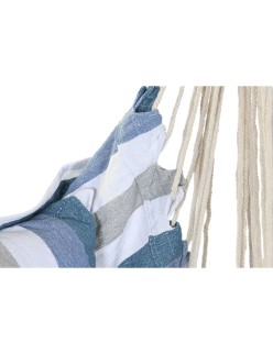 Hammock DKD Home Decor Stripes Blue White (100 x 60 x 135 cm)