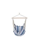 Hammock DKD Home Decor Stripes Blue White (100 x 60 x 135 cm)