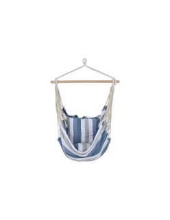 Hammock DKD Home Decor Stripes Blue White (100 x 60 x 135 cm)