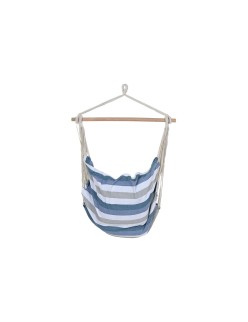 Hammock DKD Home Decor Stripes Blue White (100 x 60 x 135 cm)