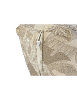 Cushion DKD Home Decor Floor Grey Light brown Aluminium Leaf of a plant 120 x 80 x 16 cm