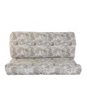 Cuscino DKD Home Decor Da terreno Grigio Marrone Chiaro Alluminio Foglia della pianta 120 x 80 x 16 cm