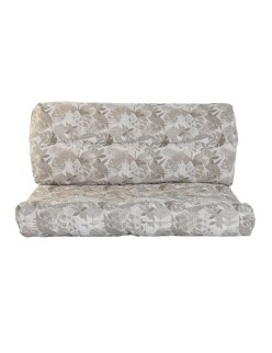 Cuscino DKD Home Decor Da terreno Grigio Marrone Chiaro Alluminio Foglia della pianta 120 x 80 x 16 cm