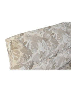 Cushion DKD Home Decor Floor Grey Light brown Aluminium Leaf of a plant 120 x 80 x 16 cm