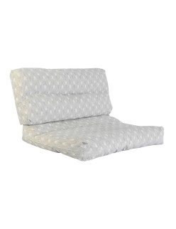 Cushion DKD Home Decor Floor White Green Light grey Bamboo Aluminium 120 x 80 x 16 cm