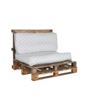 Cushion DKD Home Decor Floor White Green Light grey Bamboo Aluminium 120 x 80 x 16 cm
