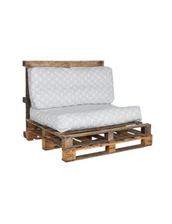 Cushion DKD Home Decor Floor White Green Light grey Bamboo Aluminium 120 x 80 x 16 cm