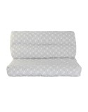 Cushion DKD Home Decor Floor White Green Light grey Bamboo Aluminium 120 x 80 x 16 cm