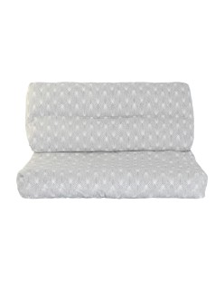 Cushion DKD Home Decor Floor White Green Light grey Bamboo Aluminium 120 x 80 x 16 cm