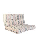 Cushion DKD Home Decor Floor Multicolour Aluminium Stripes 120 x 80 x 16 cm