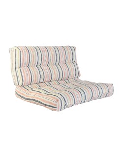 Cushion DKD Home Decor Floor Multicolour Aluminium Stripes 120 x 80 x 16 cm