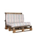 Cuscino DKD Home Decor Da terreno Multicolore Alluminio Righe 120 x 80 x 16 cm