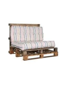 Cushion DKD Home Decor Floor Multicolour Aluminium Stripes 120 x 80 x 16 cm