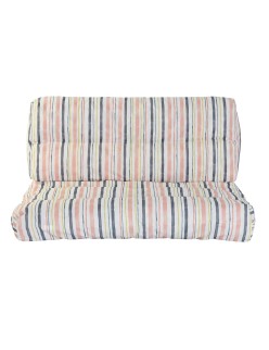 Cushion DKD Home Decor Floor Multicolour Aluminium Stripes 120 x 80 x 16 cm