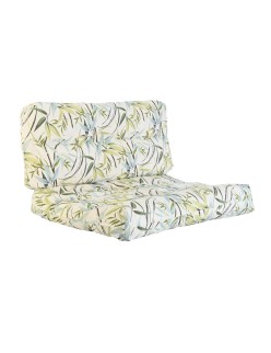 Cushion DKD Home Decor Floor Green Bamboo Aluminium 120 x 80 x 16 cm
