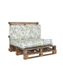 Cushion DKD Home Decor Floor Green Bamboo Aluminium 120 x 80 x 16 cm