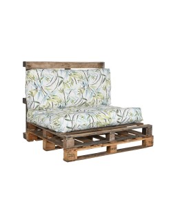 Cushion DKD Home Decor Floor Green Bamboo Aluminium 120 x 80 x 16 cm