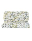 Cushion DKD Home Decor Floor Green Bamboo Aluminium 120 x 80 x 16 cm