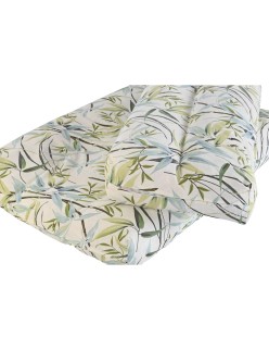 Cushion DKD Home Decor Floor Green Bamboo Aluminium 120 x 80 x 16 cm