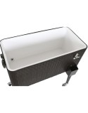 Nevera Portátil DKD Home Decor Marrón Metal ratán sintético 76 L 83 x 48 x 86 cm