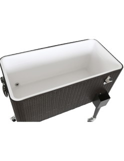 Nevera Portátil DKD Home Decor Marrón Metal ratán sintético 76 L 83 x 48 x 86 cm