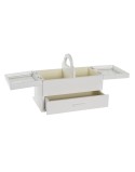Boîte à bijoux DKD Home Decor Verre Blanc Ivoire Bois MDF 30 x 17 x 24 cm