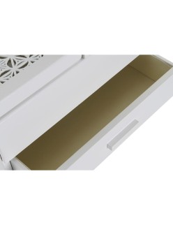 Boîte à bijoux DKD Home Decor Verre Blanc Ivoire Bois MDF 30 x 17 x 24 cm