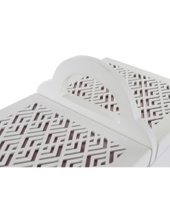Scatola-Portagioie DKD Home Decor 16 x 17 x 28 cm Bianco Rosa chiaro Legno MDF