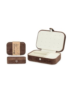 Scatola-Portagioie Marrone Velluto (16,2 x 6 x 11,5 cm) (12 Unità)