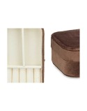 Scatola-Portagioie Marrone Velluto (16,2 x 6 x 11,5 cm) (12 Unità)